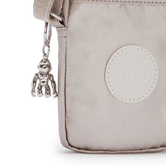 Kipling Tally Metallic Crossbody Mobil Táska Bézs | HU 1368IL